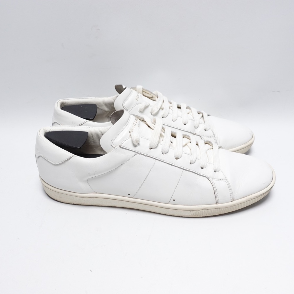 Saint Laurent SL/01 white leather low top shoes mens size 42 - Picture 3 of 13